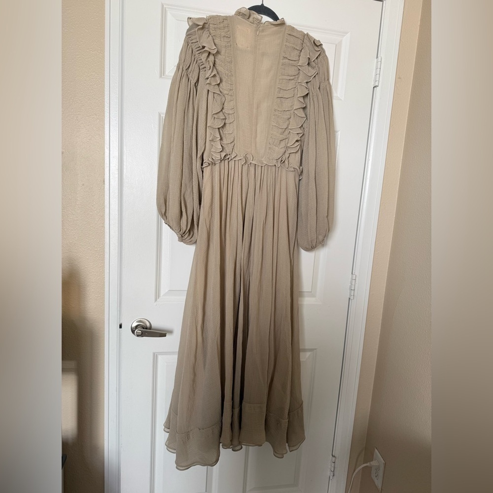 SSONE MIDI Flowy Ruffle Dress Size 14 - Picture 3 of 16